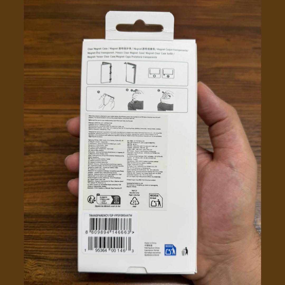 قاب پشت بی رنگ ، شفاف با مگ سیف Clear Magnet 360 Rotating Metal Mount سامسونگ